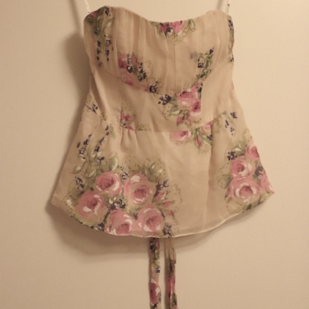 Nanette Lepore Pink Floral Top Size 8